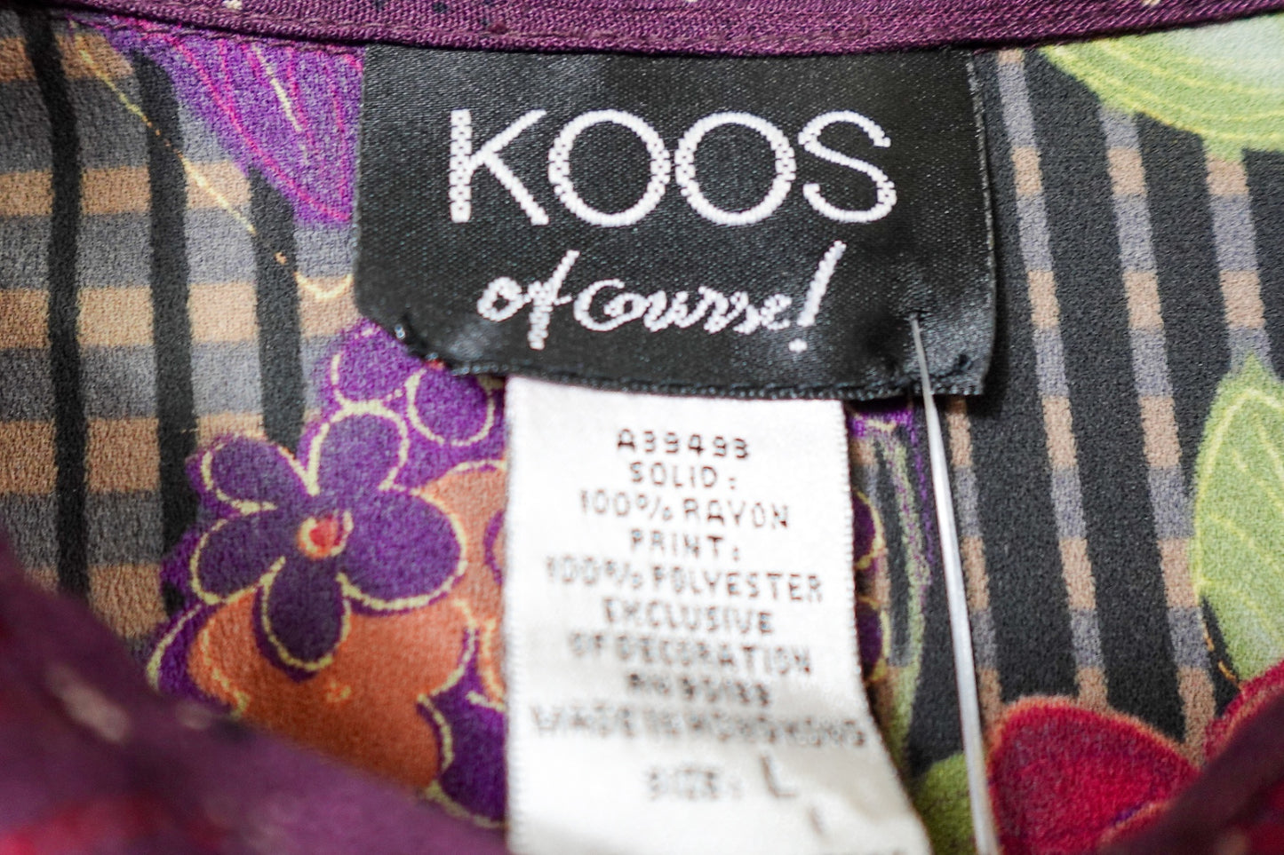 KOOS of Course!, Vintage long sleeve top, large