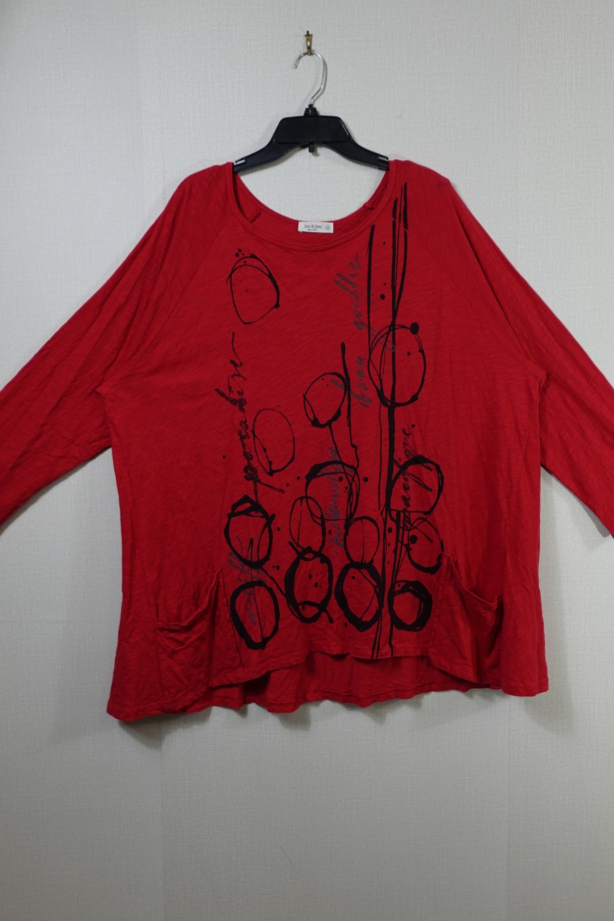 Jess & Jane, 3/4 Sleeves Top Tunic, 2X