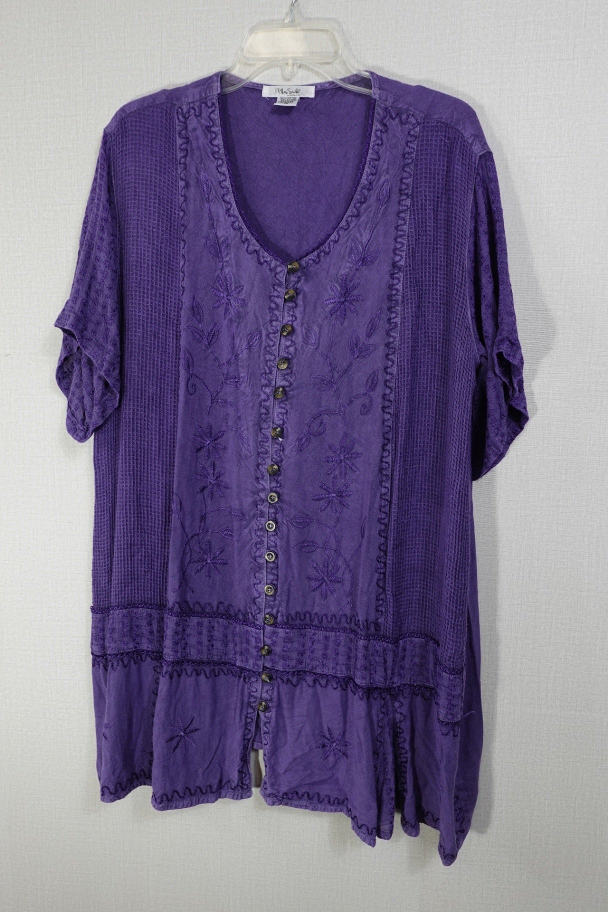 Plus Side , 1/2 Sleeved Tunic, 1X