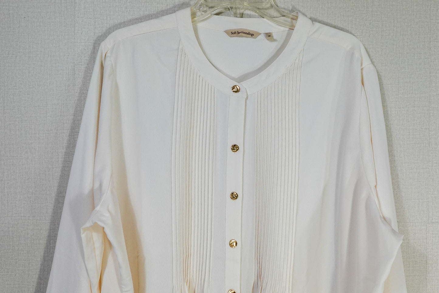 Soft Surroundings, 3/4 Sleeve buttondown tunic, 2X