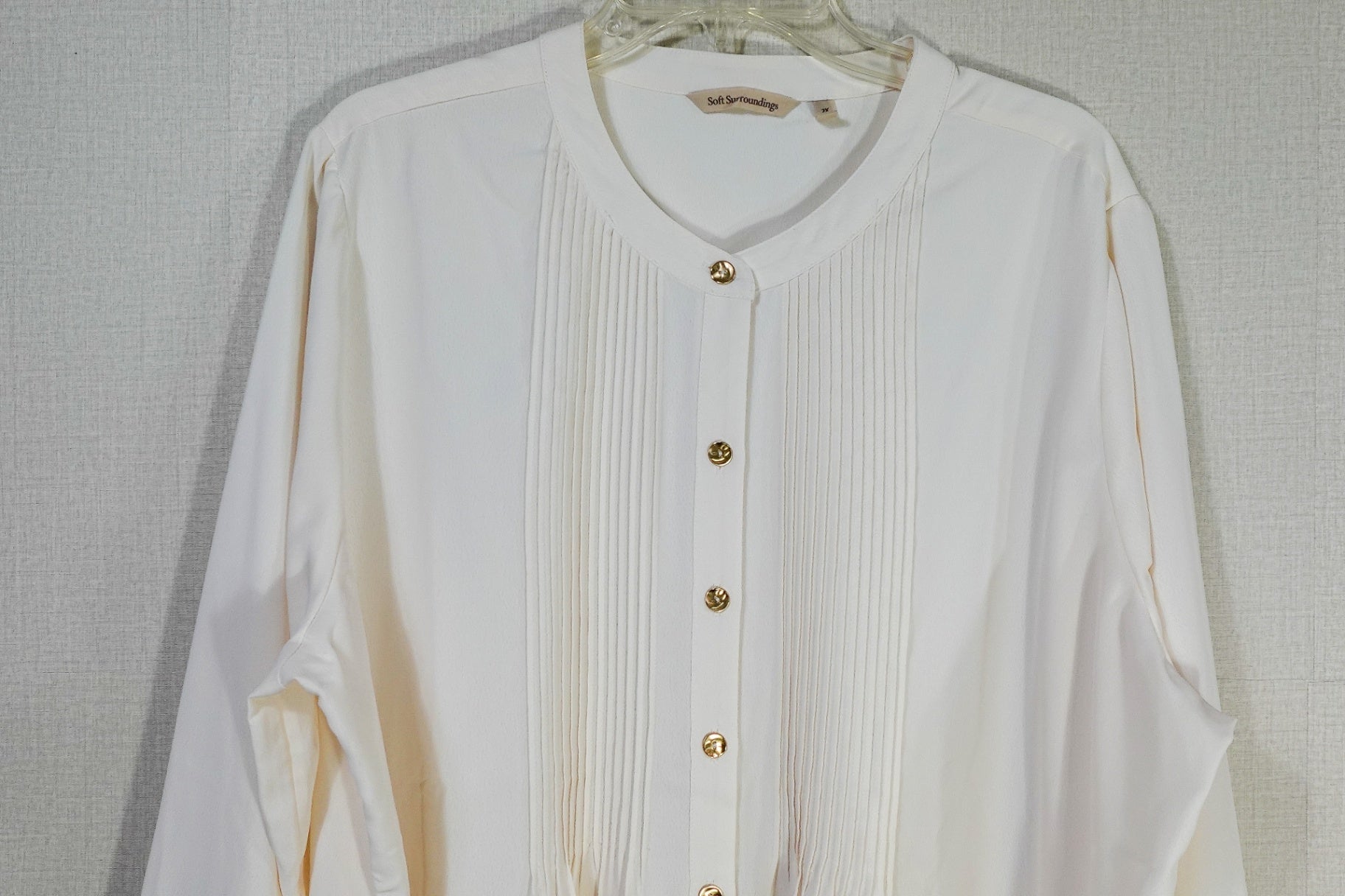 Soft Surroundings, 3/4 Sleeve buttondown tunic, 2X