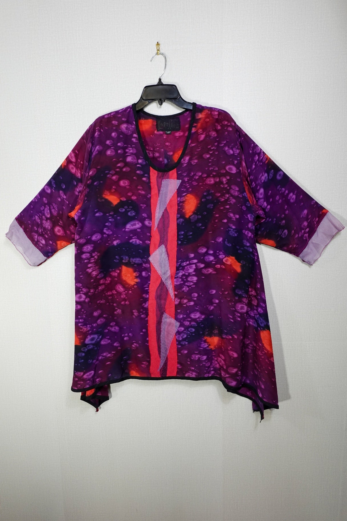 Lorrine, Vintage Shorts Sleeve Tunic (Small rip along seam on sleeve pictured), 2X/3X
