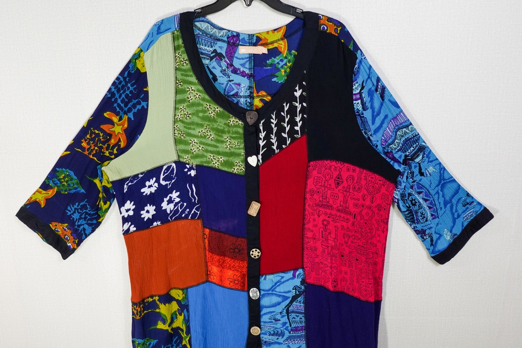 La Cera, 3/4 Sleeeve Tunic, 3X