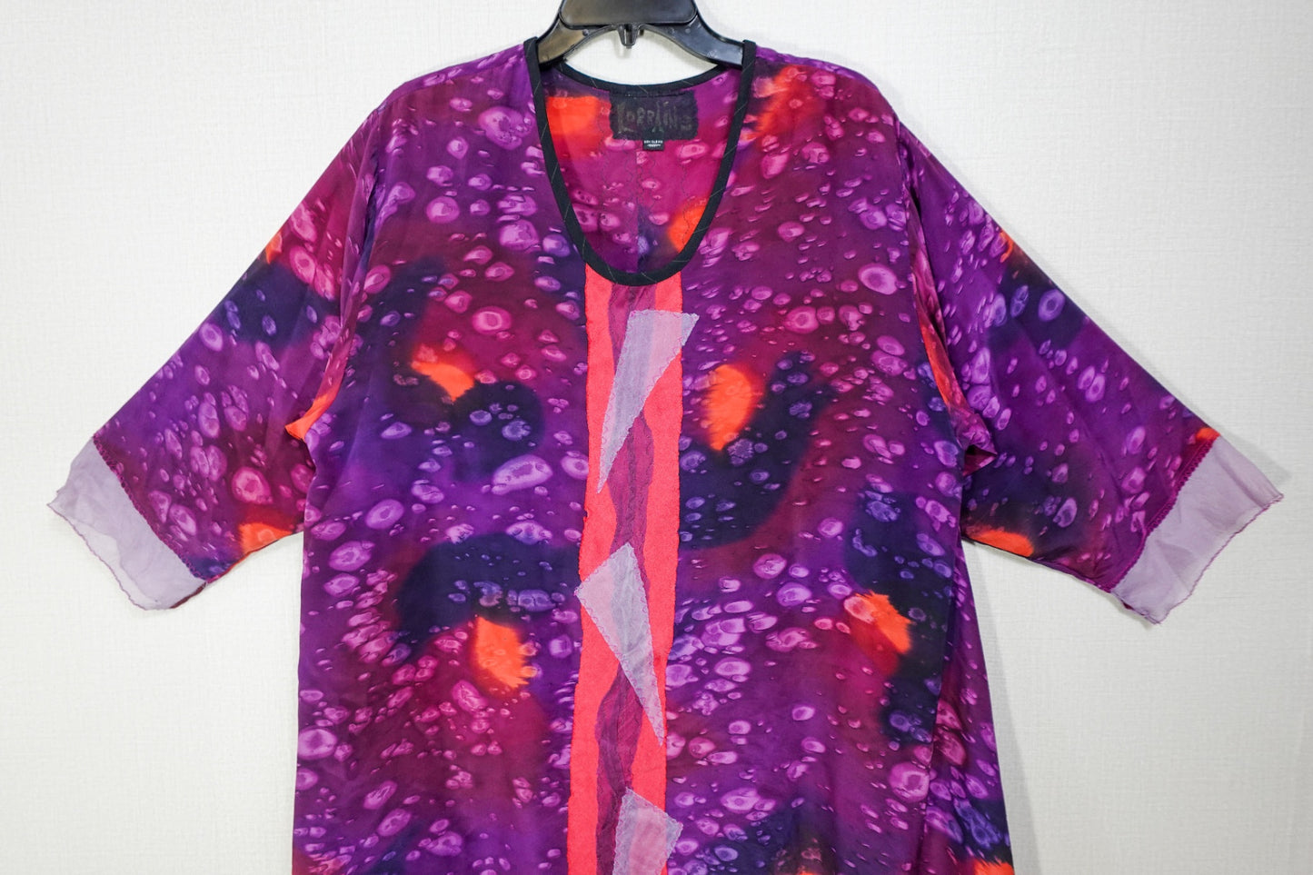Lorrine, Vintage Shorts Sleeve Tunic (Small rip along seam on sleeve pictured), 2X/3X