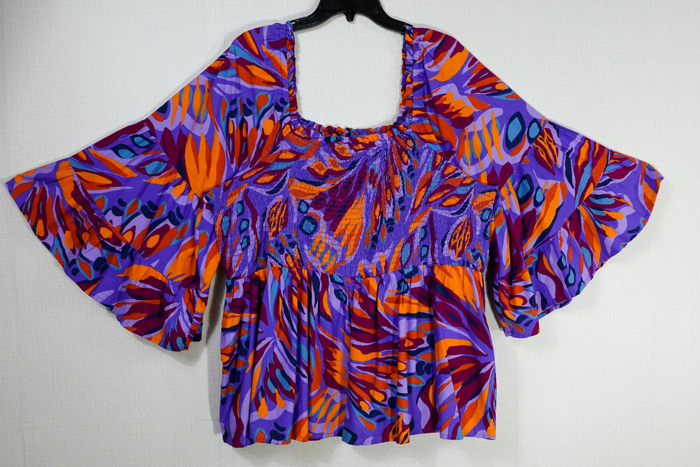 Terra & Sky, Short bell Sleeved Top, 24W/26W