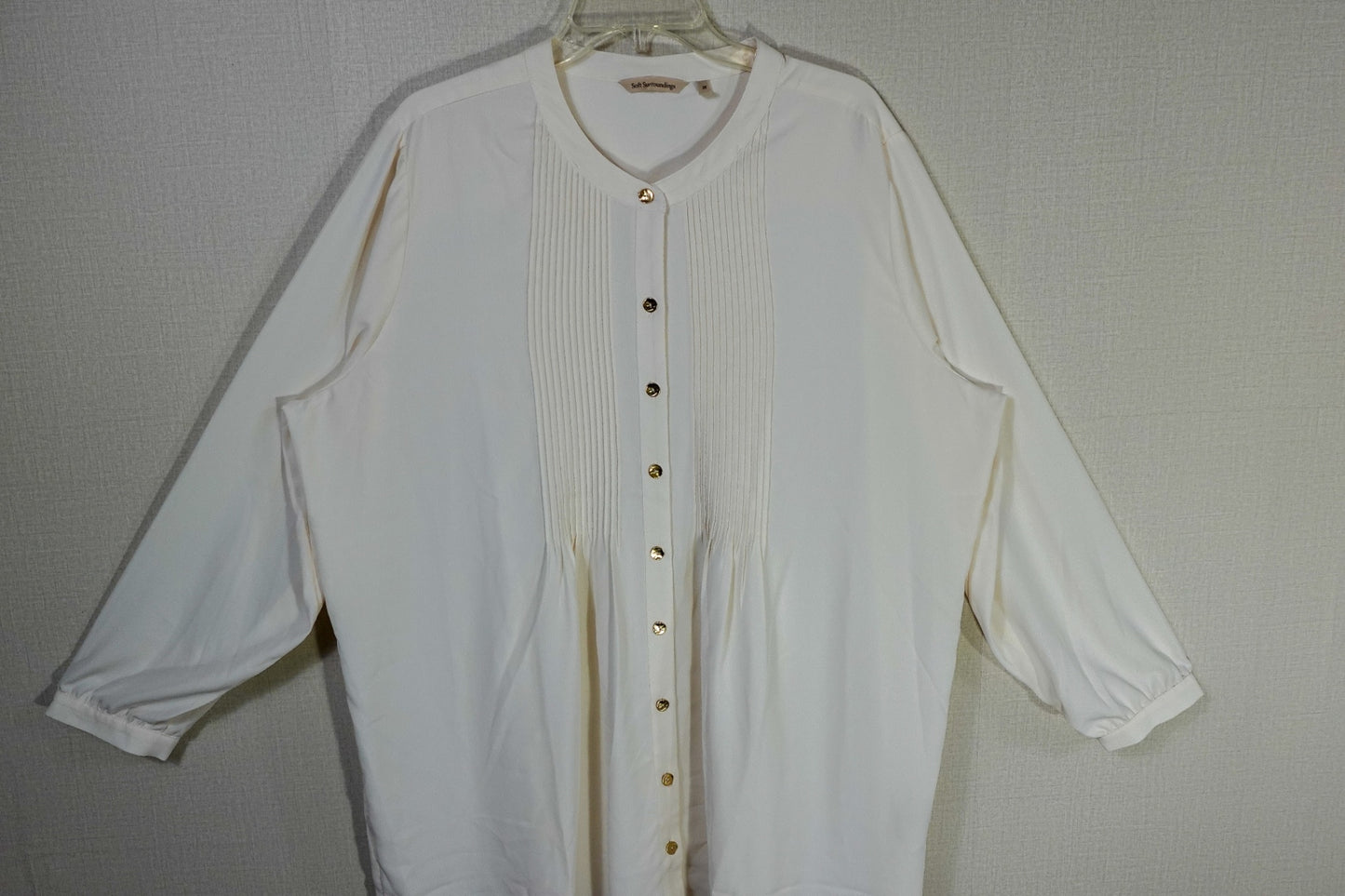 Soft Surroundings, 3/4 Sleeve buttondown tunic, 2X