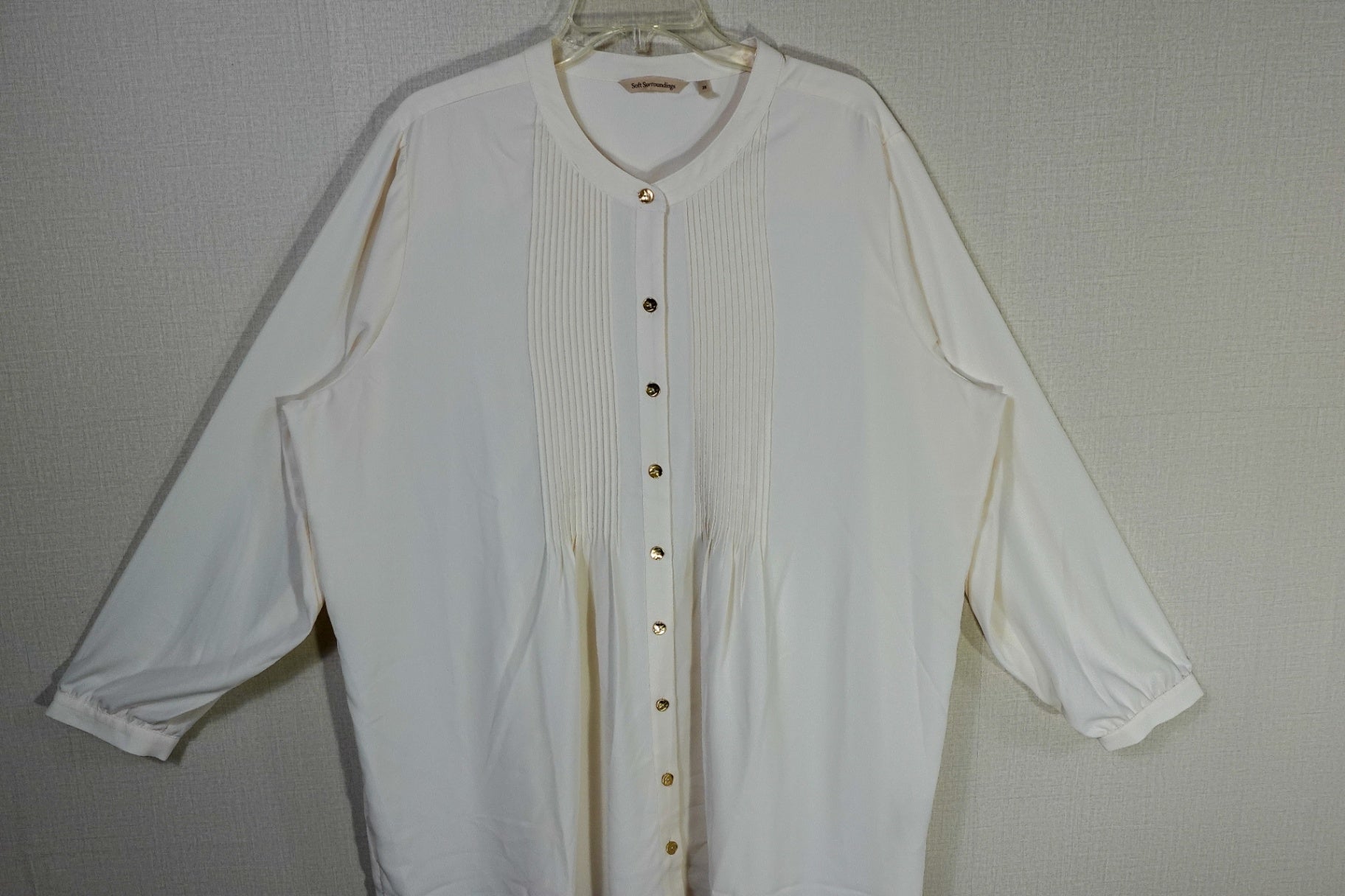 Soft Surroundings, 3/4 Sleeve buttondown tunic, 2X