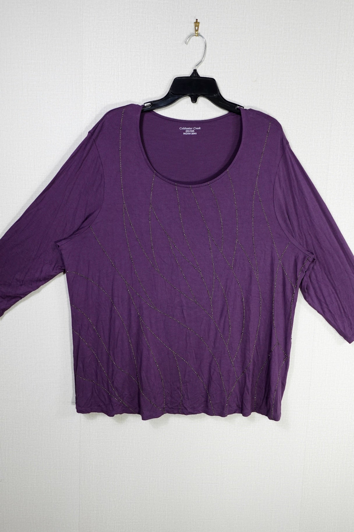 Coldwater Creek, 3/4 Sleeve Top, 24W-26W