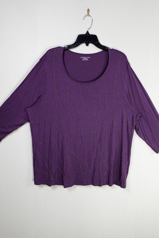 Coldwater Creek, 3/4 Sleeve Top, 24W-26W