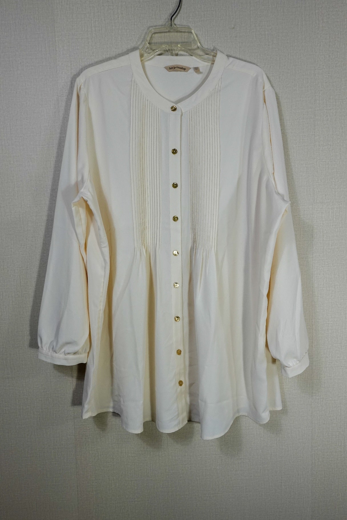 Soft Surroundings, 3/4 Sleeve buttondown tunic, 2X