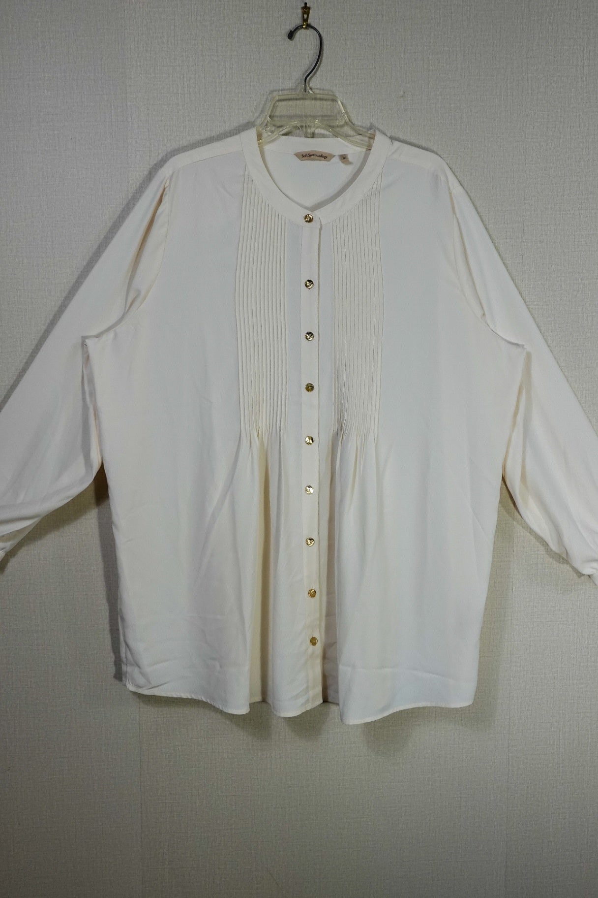 Soft Surroundings, 3/4 Sleeve buttondown tunic, 2X