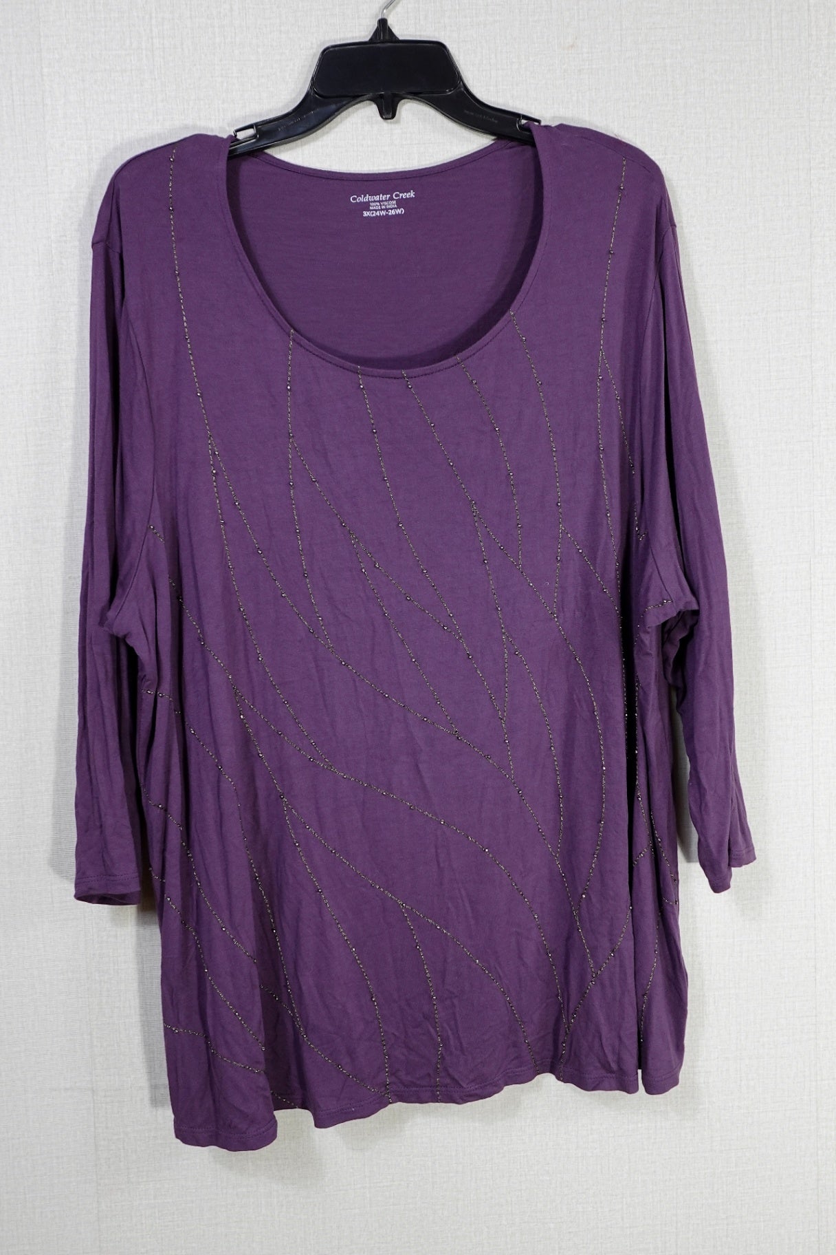 Coldwater Creek, 3/4 Sleeve Top, 24W-26W