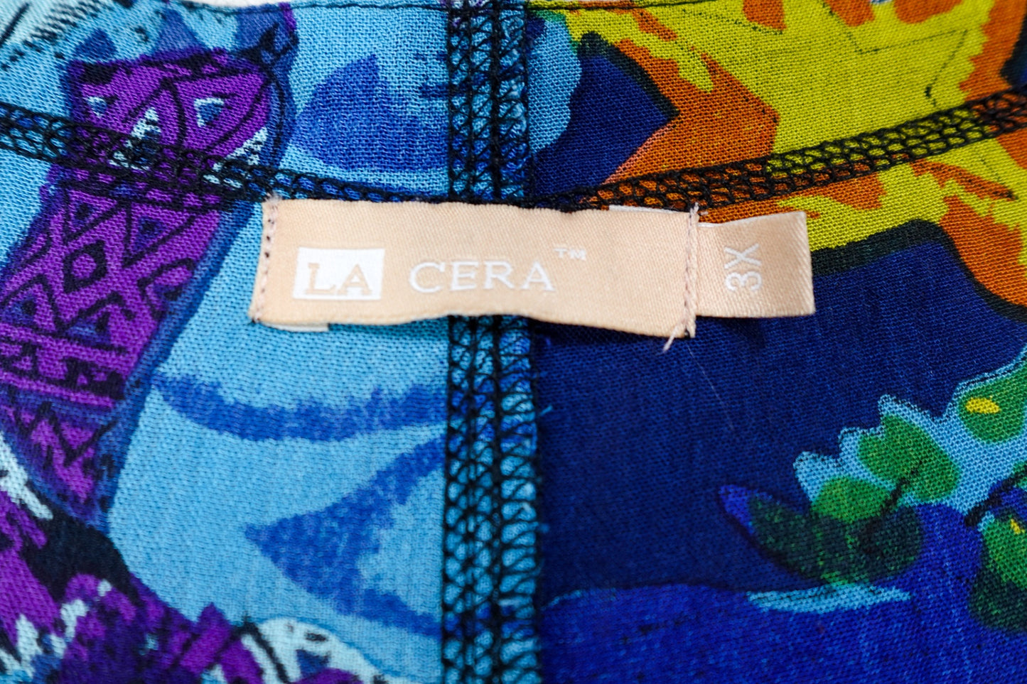 La Cera, 3/4 Sleeeve Tunic, 3X