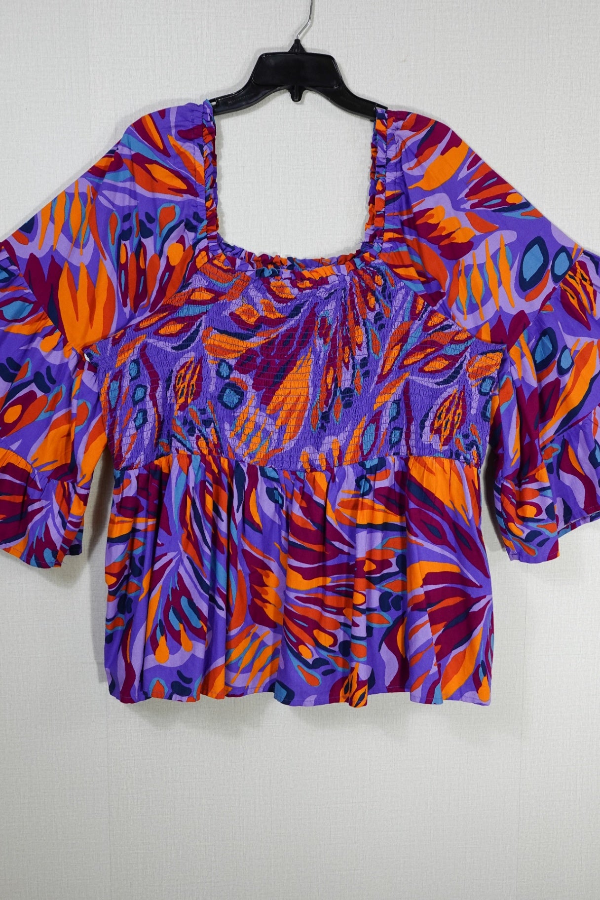 Terra & Sky, Short bell Sleeved Top, 24W/26W