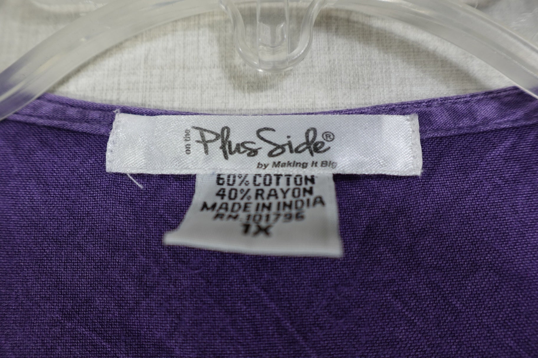 Plus Side , 1/2 Sleeved Tunic, 1X