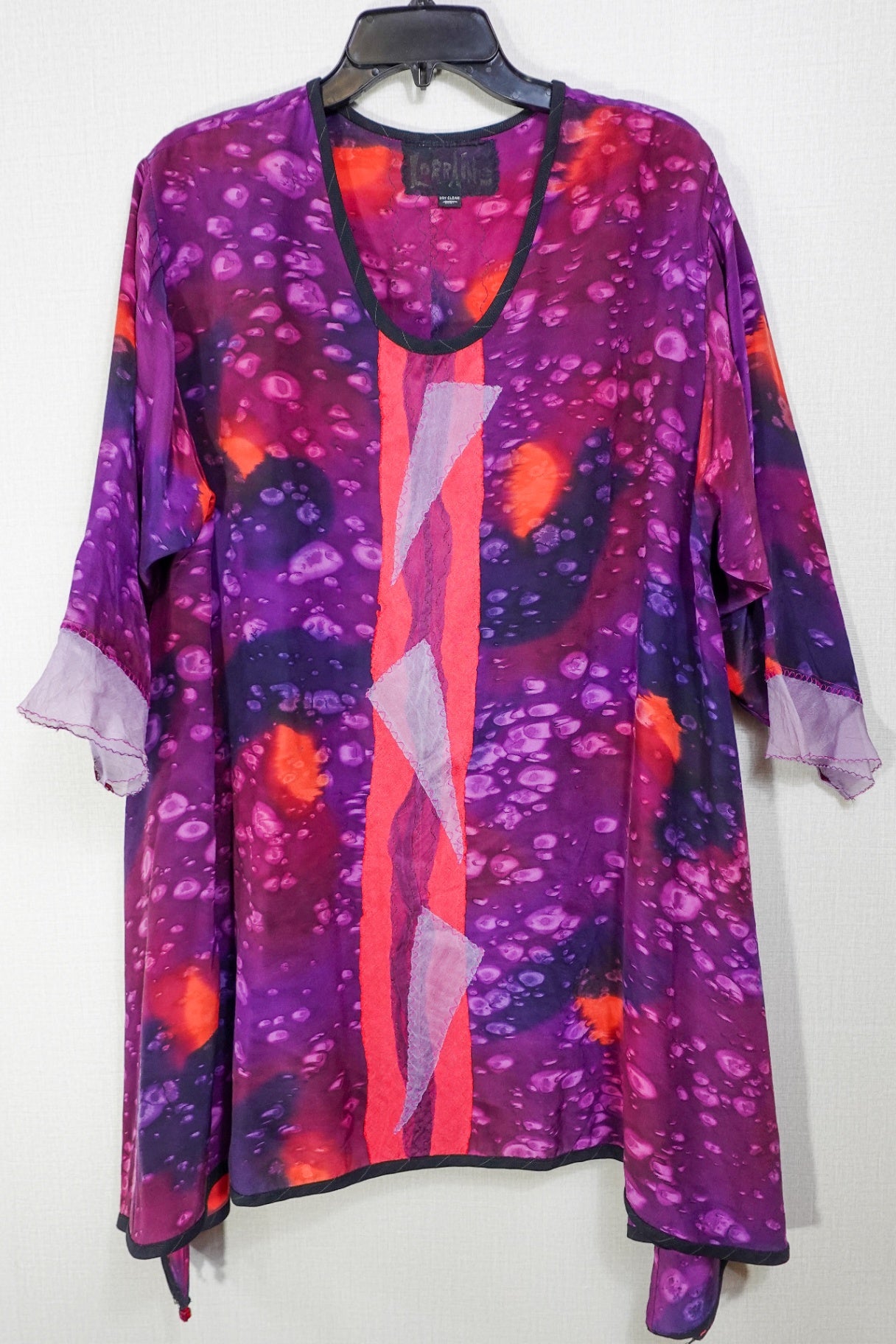 Lorrine, Vintage Shorts Sleeve Tunic (Small rip along seam on sleeve pictured), 2X/3X