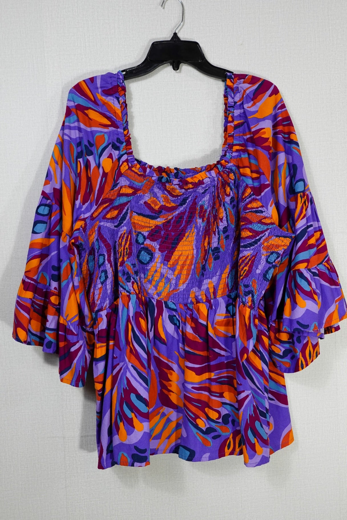 Terra & Sky, Short bell Sleeved Top, 24W/26W