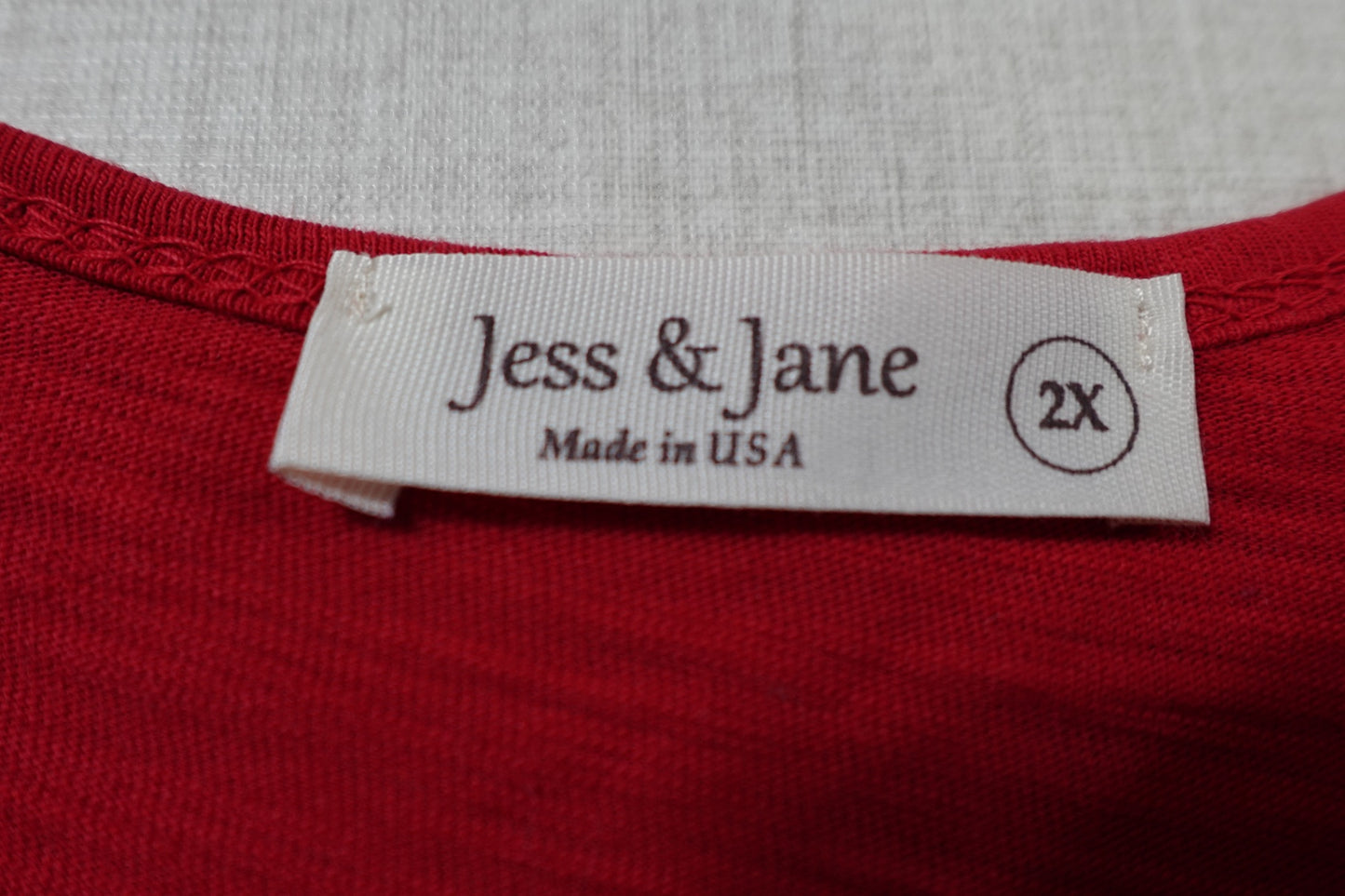 Jess & Jane, 3/4 Sleeves Top Tunic, 2X