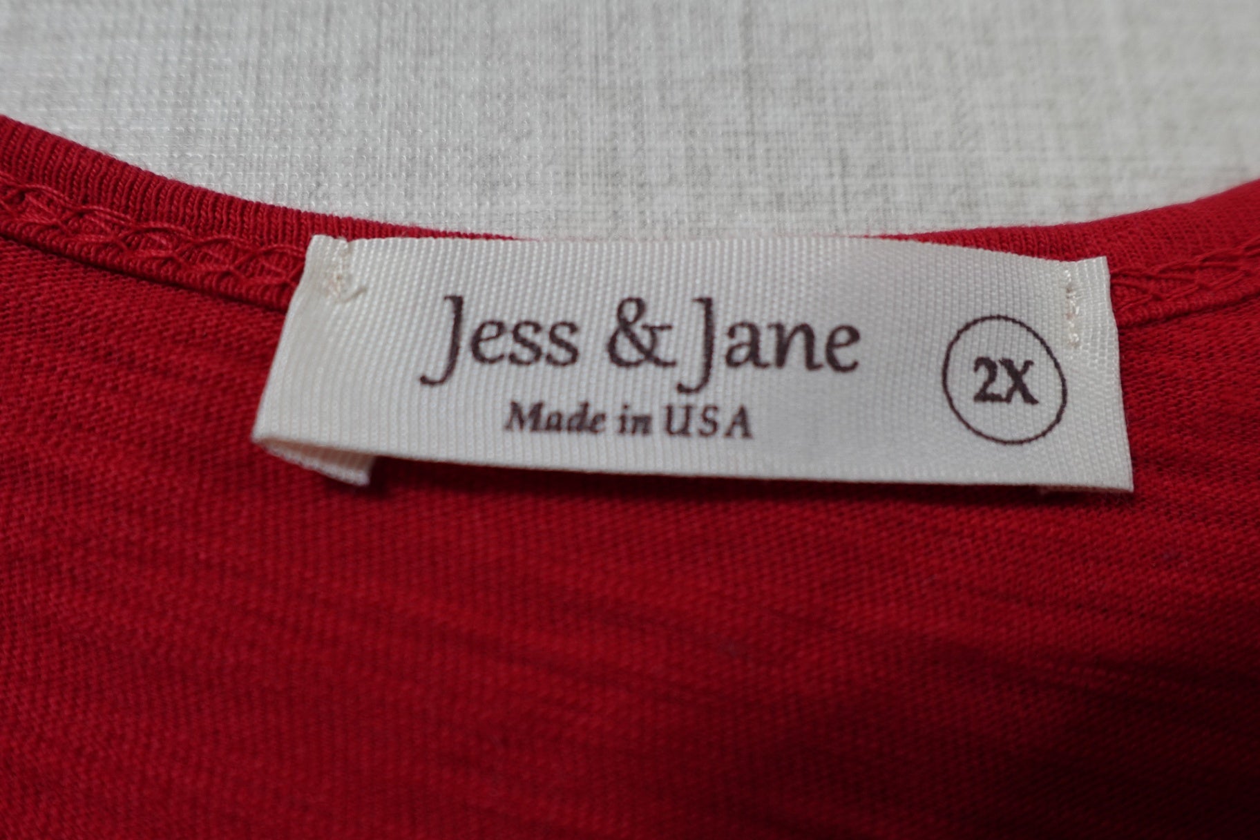 Jess & Jane, 3/4 Sleeves Top Tunic, 2X