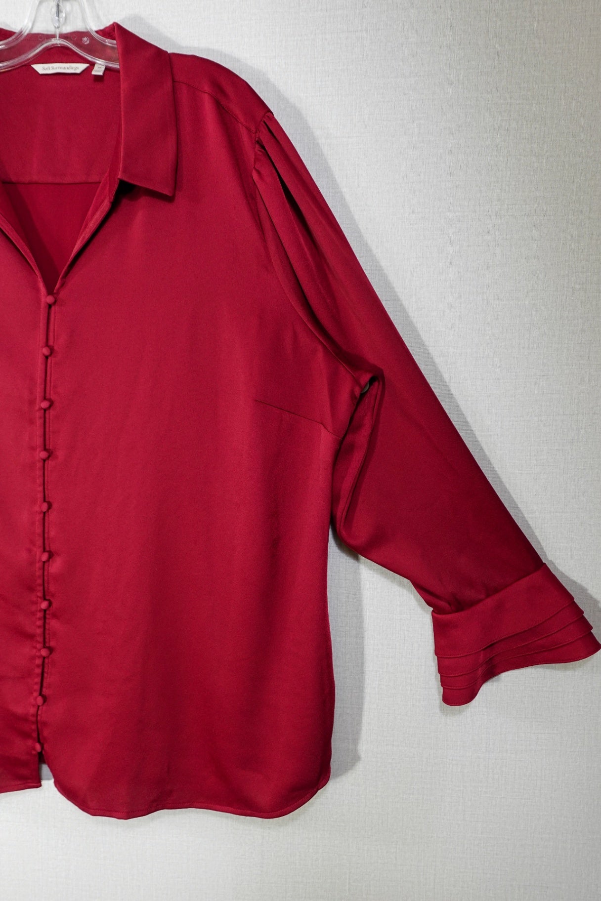 Soft Surroundings, 3/4 Sleeve Top, 3X