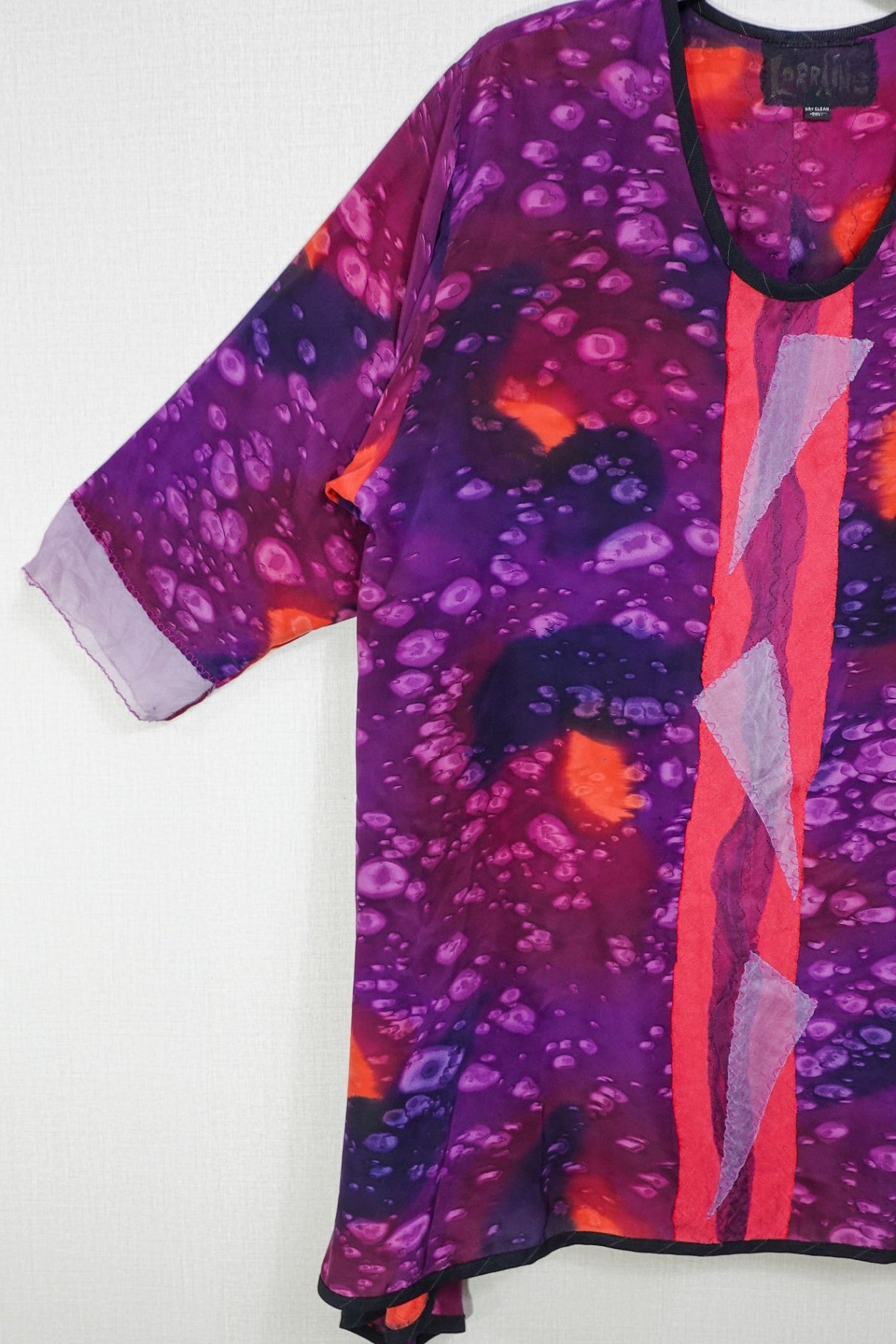 Lorrine, Vintage Shorts Sleeve Tunic (Small rip along seam on sleeve pictured), 2X/3X