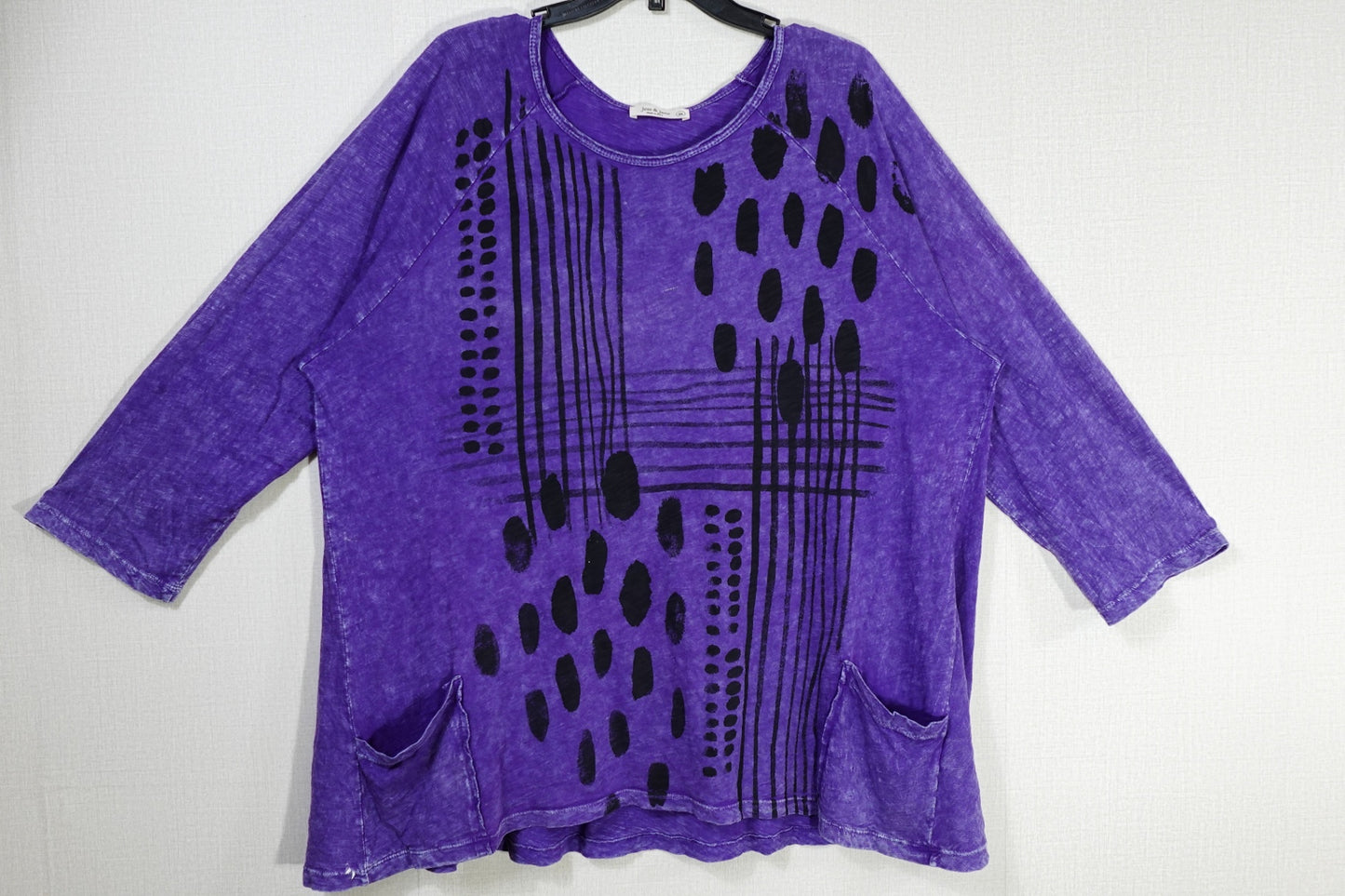 Jess & Jane, 3/4 Sleeves Top Tunic, 2X