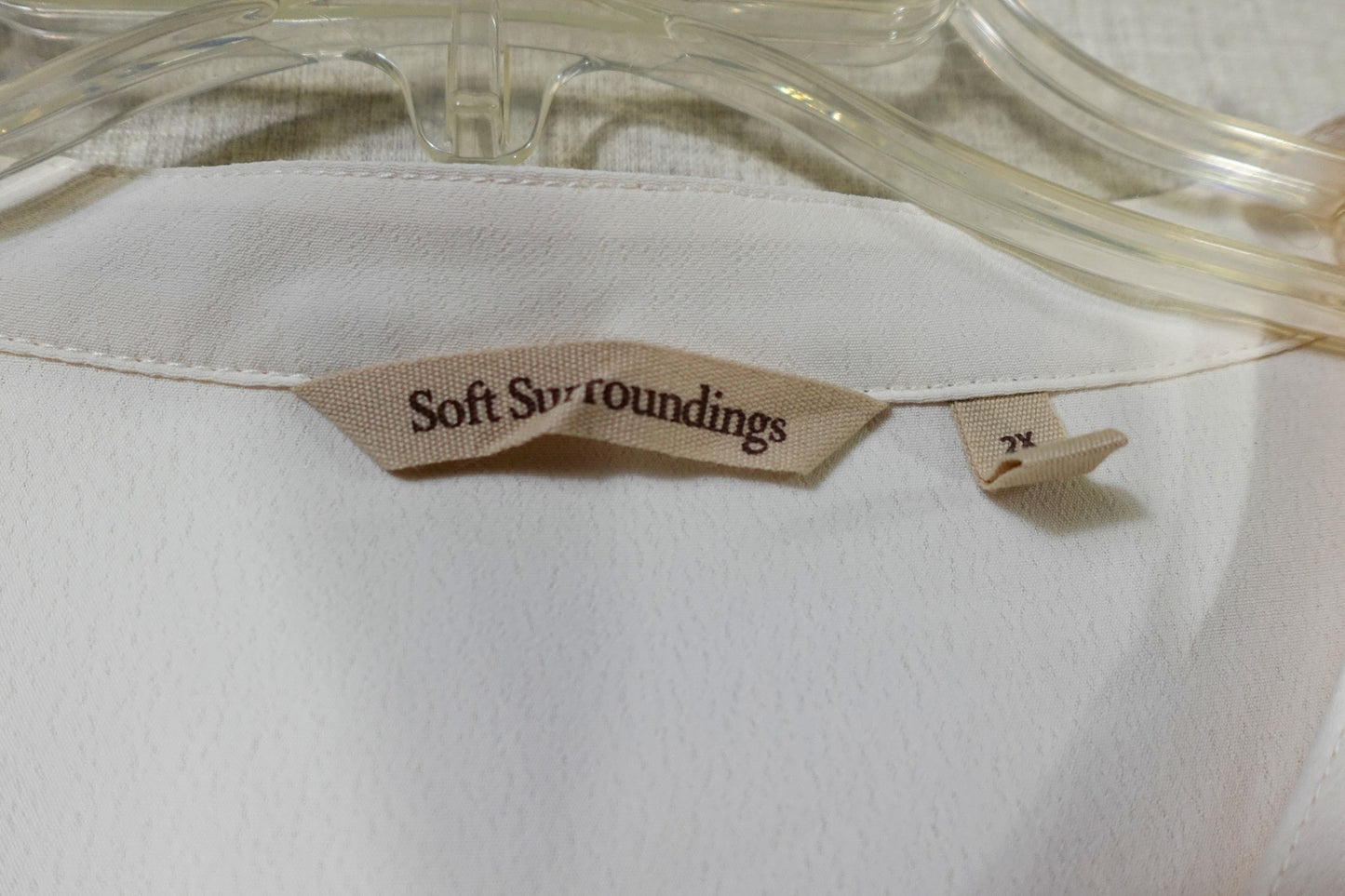 Soft Surroundings, 3/4 Sleeve buttondown tunic, 2X