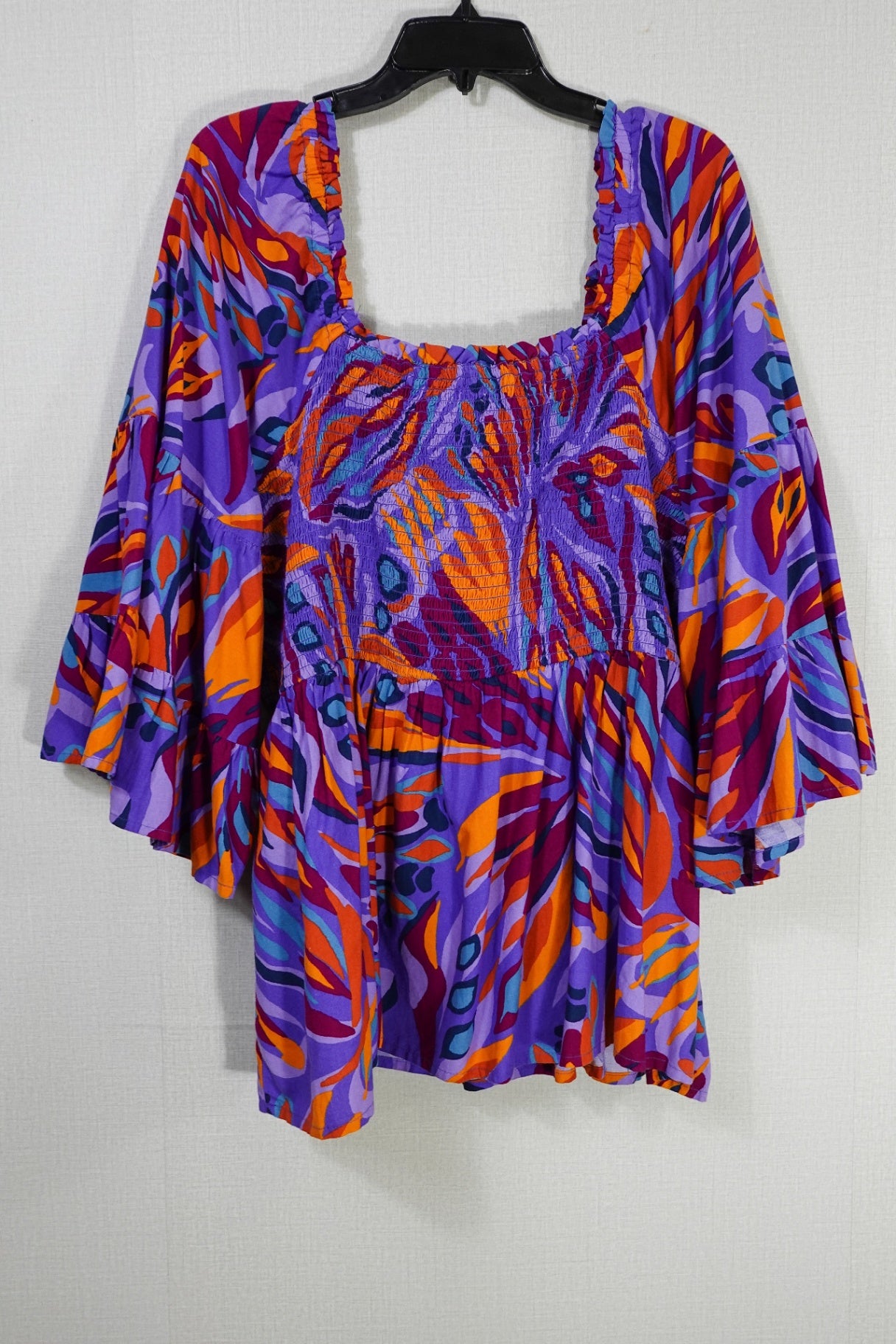 Terra & Sky, Short bell Sleeved Top, 24W/26W