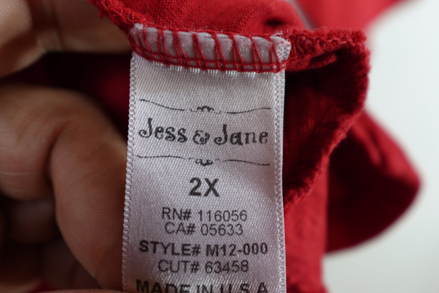 Jess & Jane, 3/4 Sleeves Top Tunic, 2X