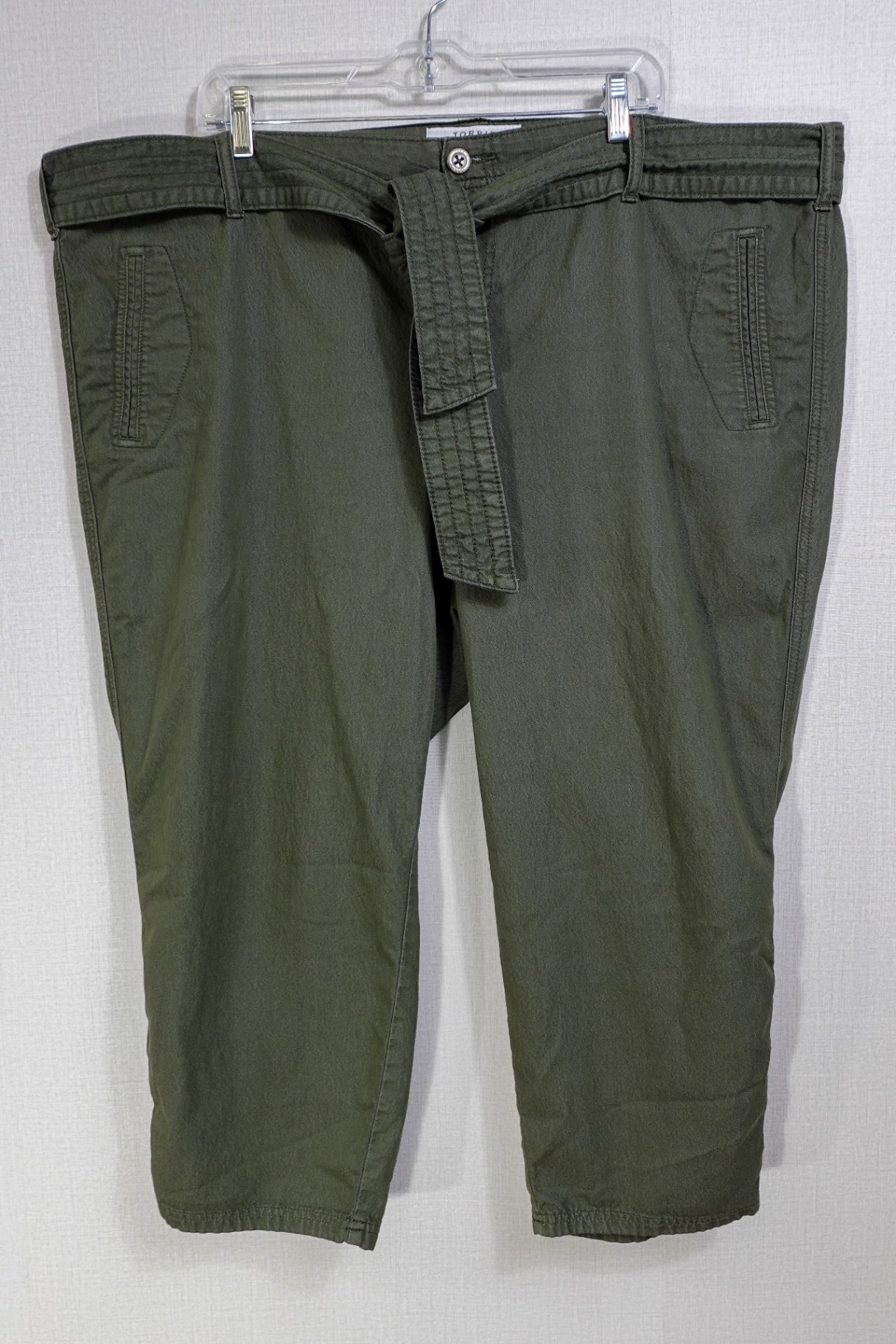 Torrid, Cropped Pants (Small bleach stain on waist band), 22