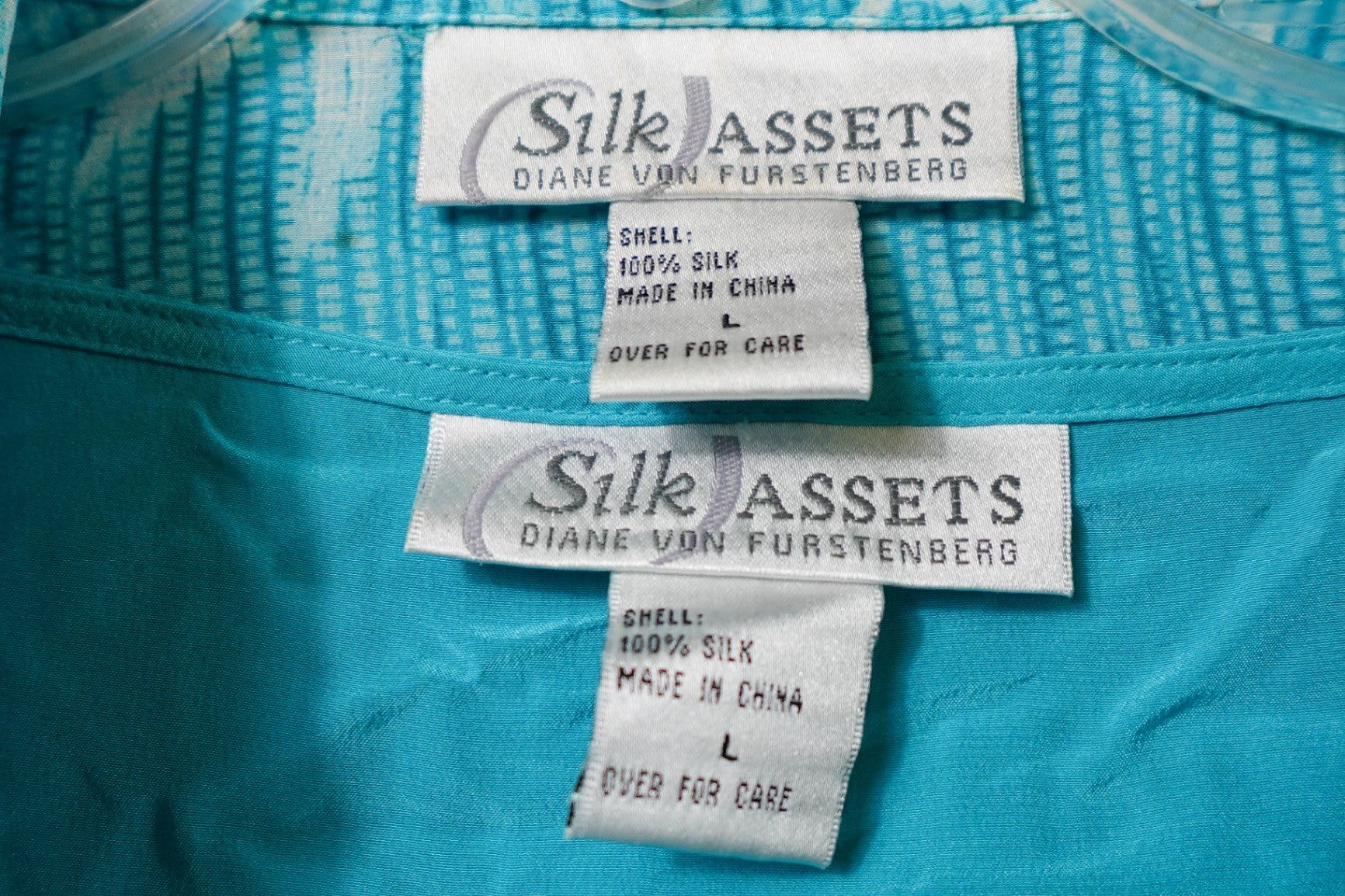 Silk Assets Diane von Furstenberg, Short Sleeve Button Down And Tank, L