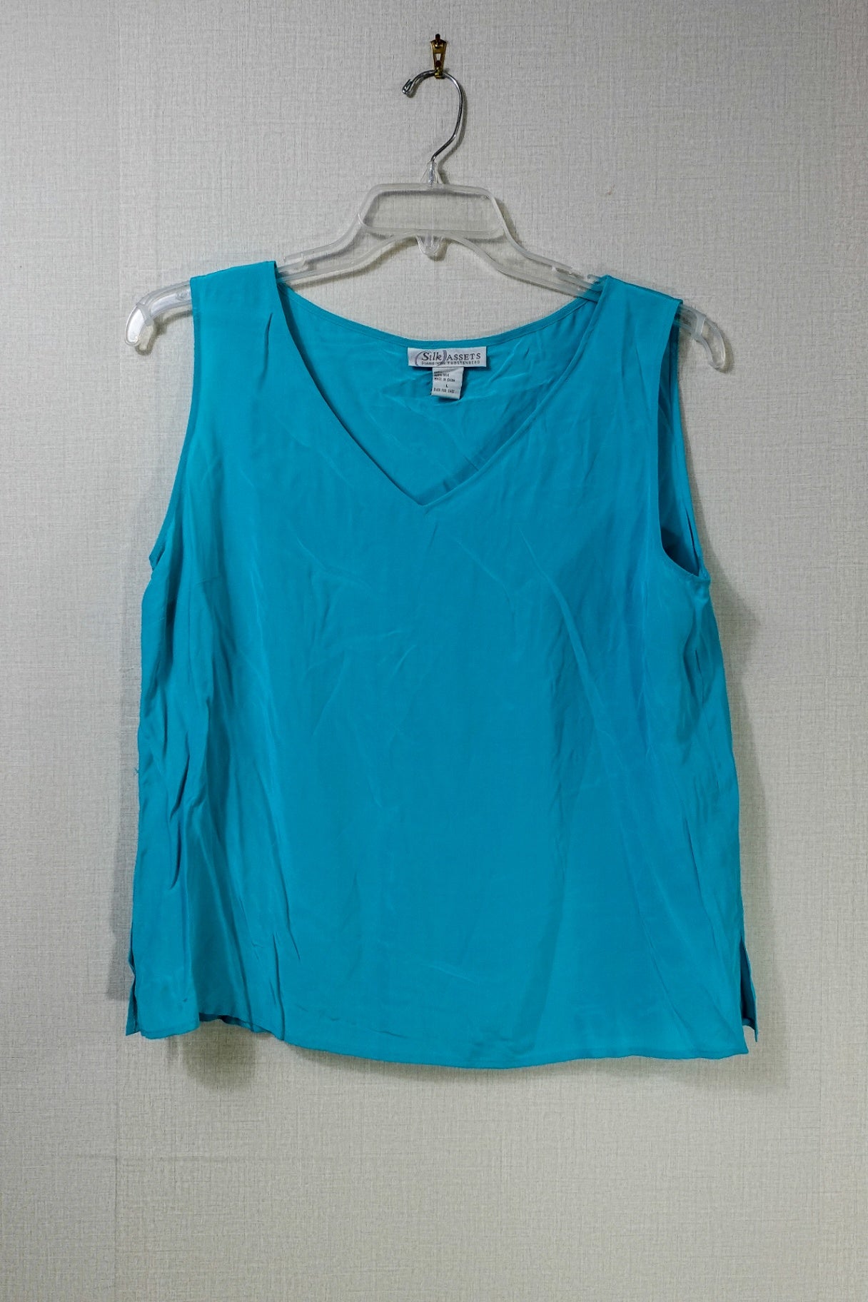 Silk Assets Diane von Furstenberg, Short Sleeve Button Down And Tank, L