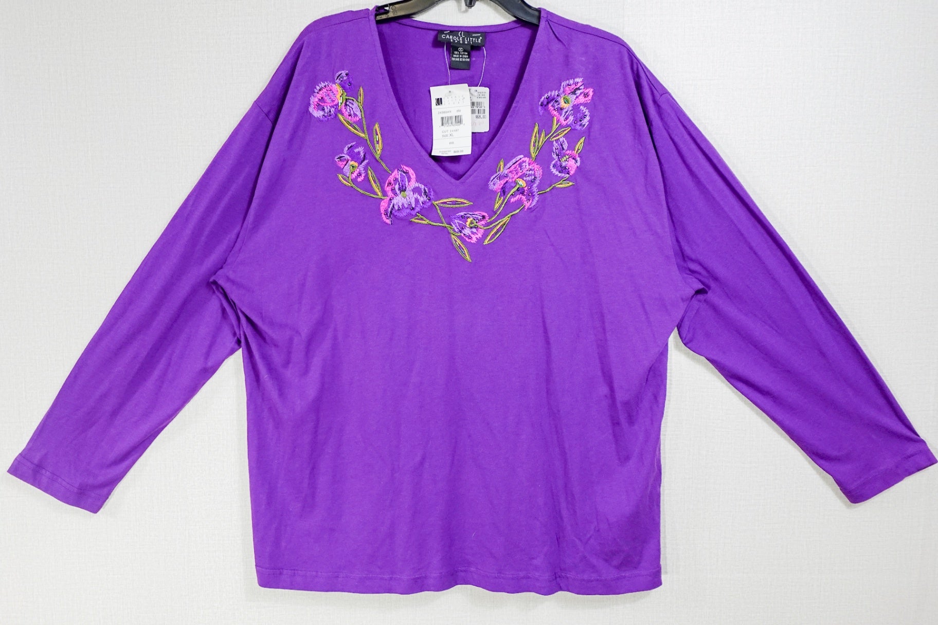 Carole Little Sport, New Vintage Long Sleeve Top, XL