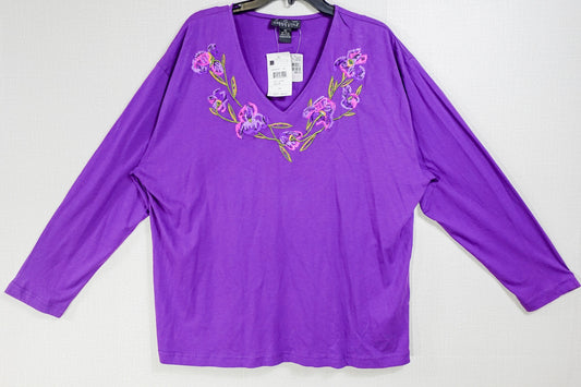Carole Little Sport, New Vintage Long Sleeve Top, XL