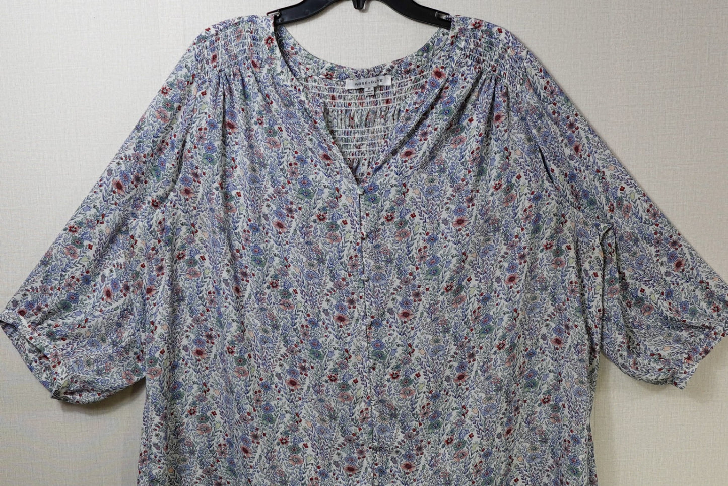 ROSE+OLIVE, Short Sleeved Top, 2X