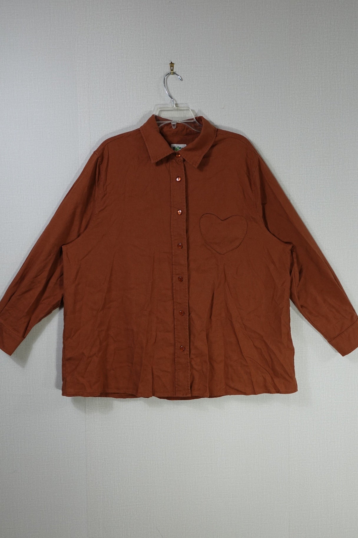 Shiny by Nature, Long Sleeve Top- Button Down, 2X