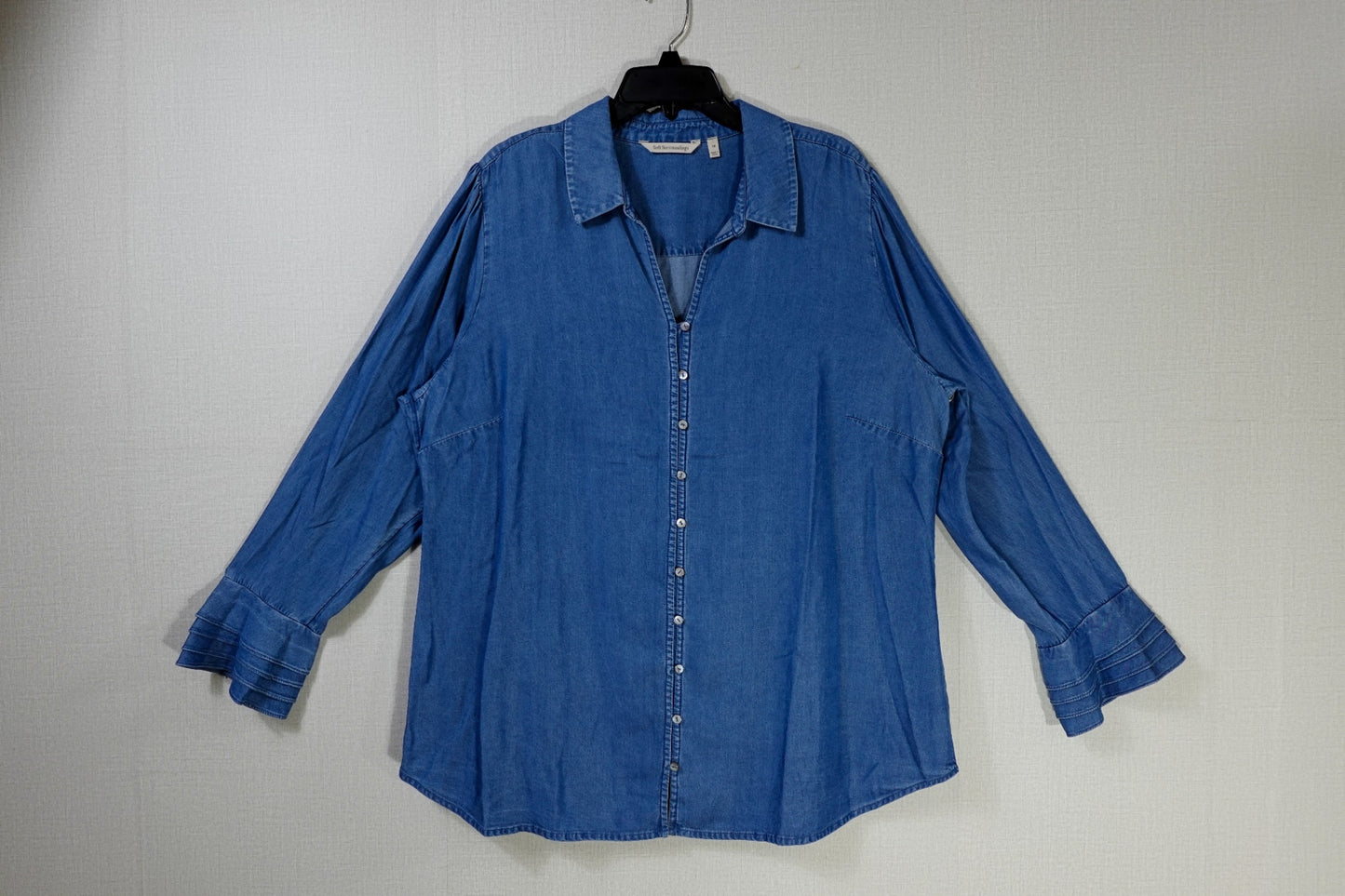 Soft Surroundings, Long Sleeve Top- Button Down, 1X