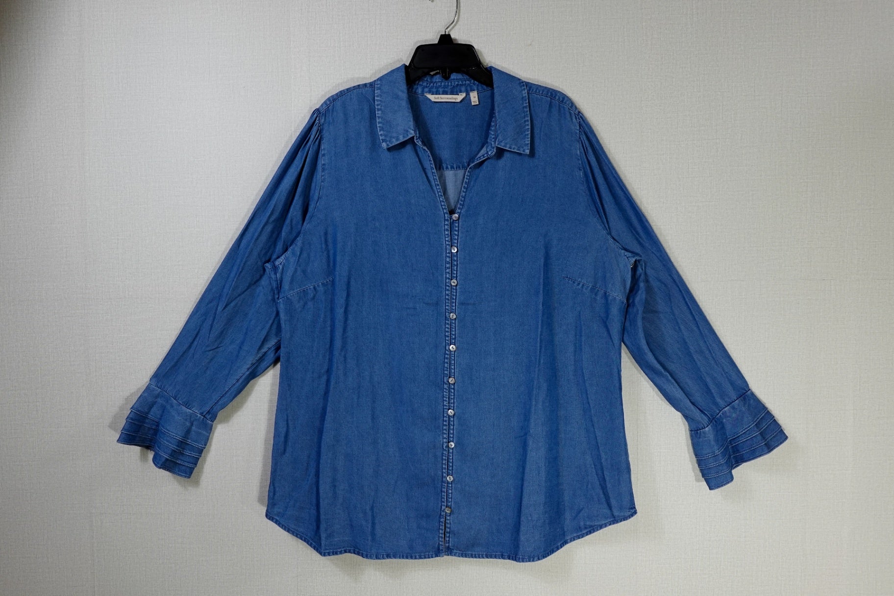 Soft Surroundings, Long Sleeve Top- Button Down, 1X