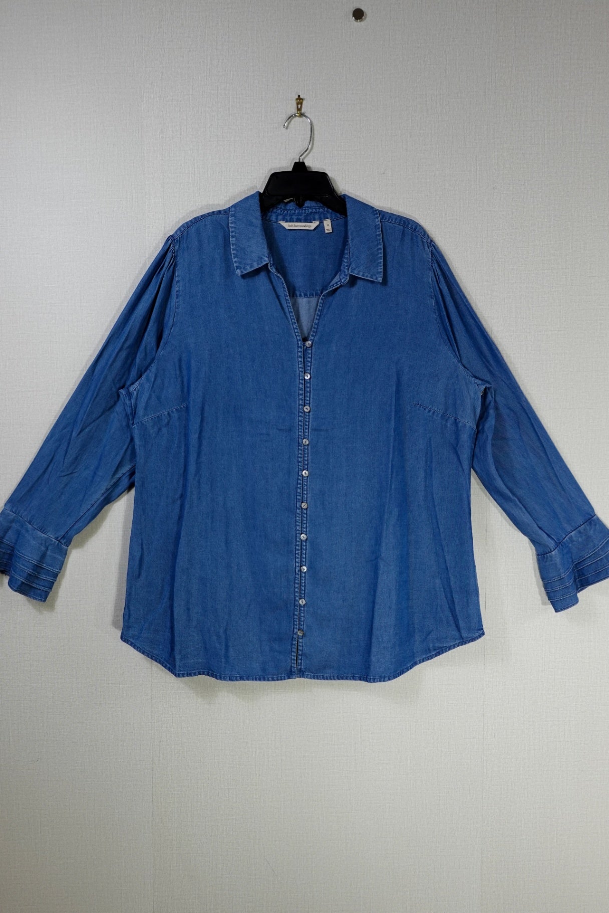 Soft Surroundings, Long Sleeve Top- Button Down, 1X