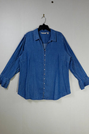 Soft Surroundings, Long Sleeve Top- Button Down, 1X