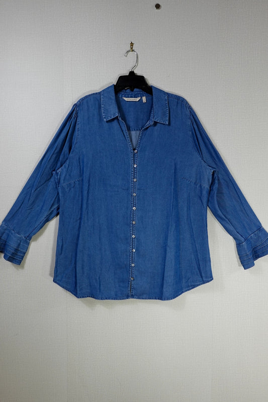 Soft Surroundings, Long Sleeve Top- Button Down, 1X