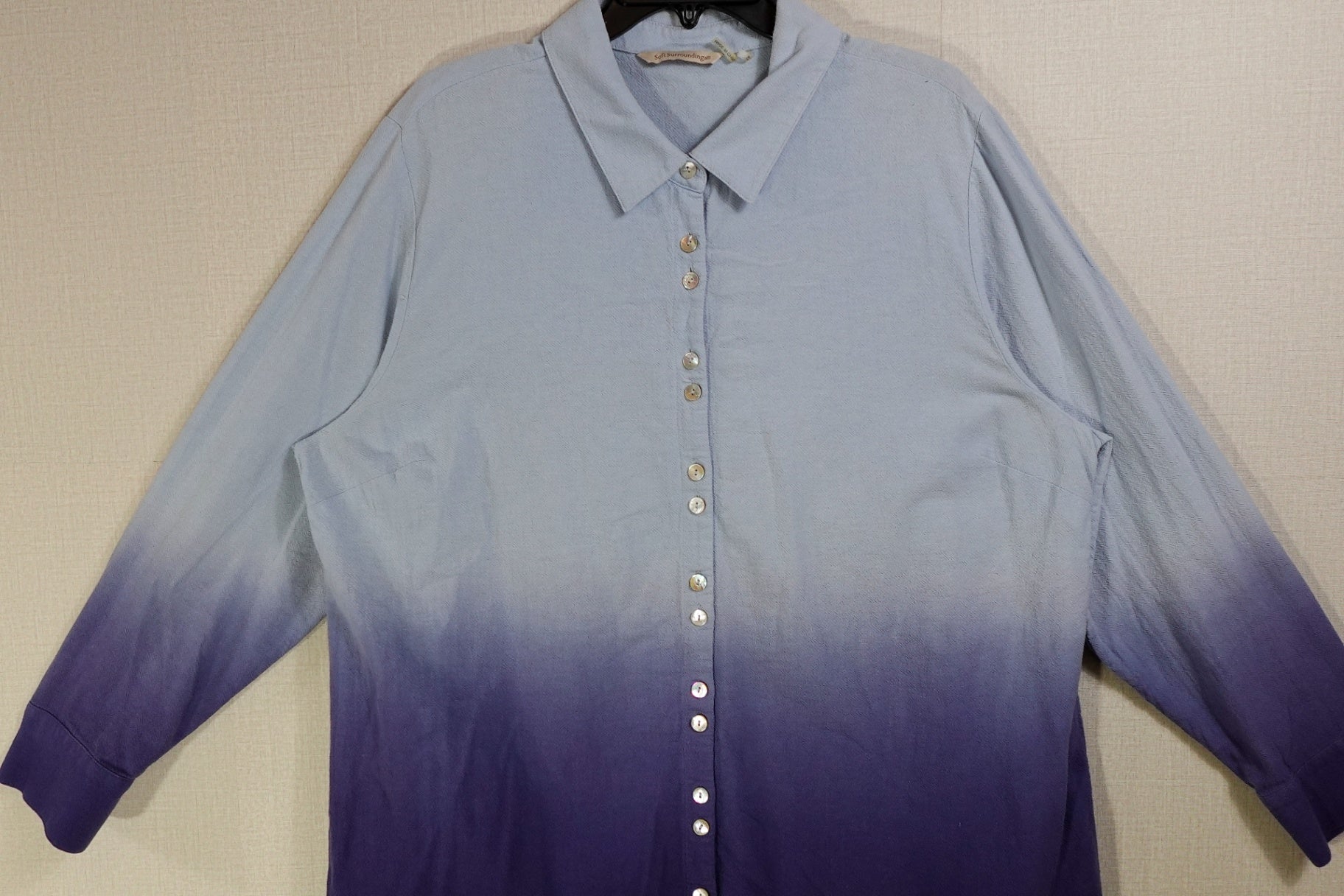 Soft Surroundings, Long Sleeve Top- Button Down, XL/2X (1X)