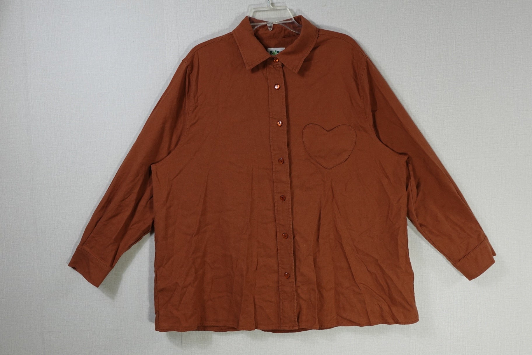 Shiny by Nature, Long Sleeve Top- Button Down, 2X