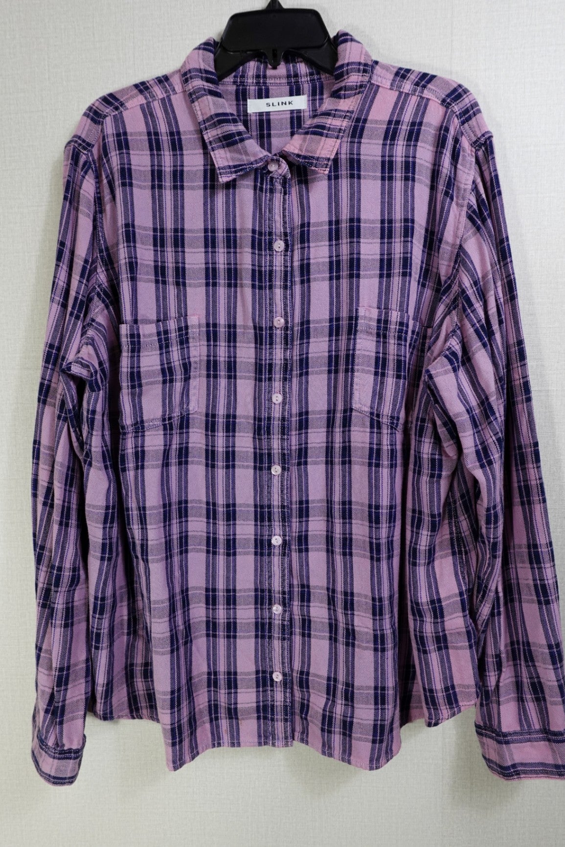 Slink , Long Sleeves Flannel Top, 3X