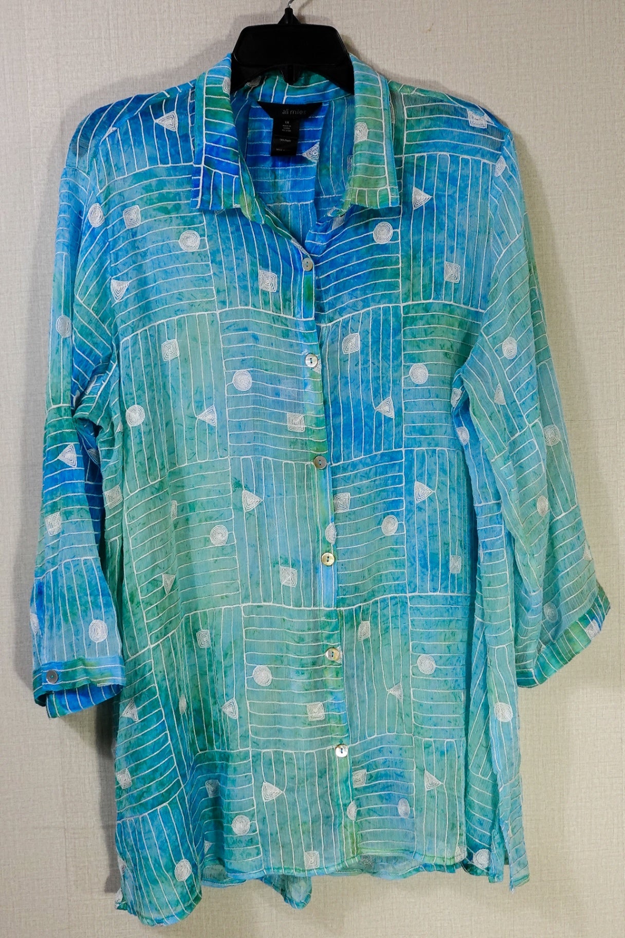 Ali miles, 3/4 Sleeve Top, XL (1X)