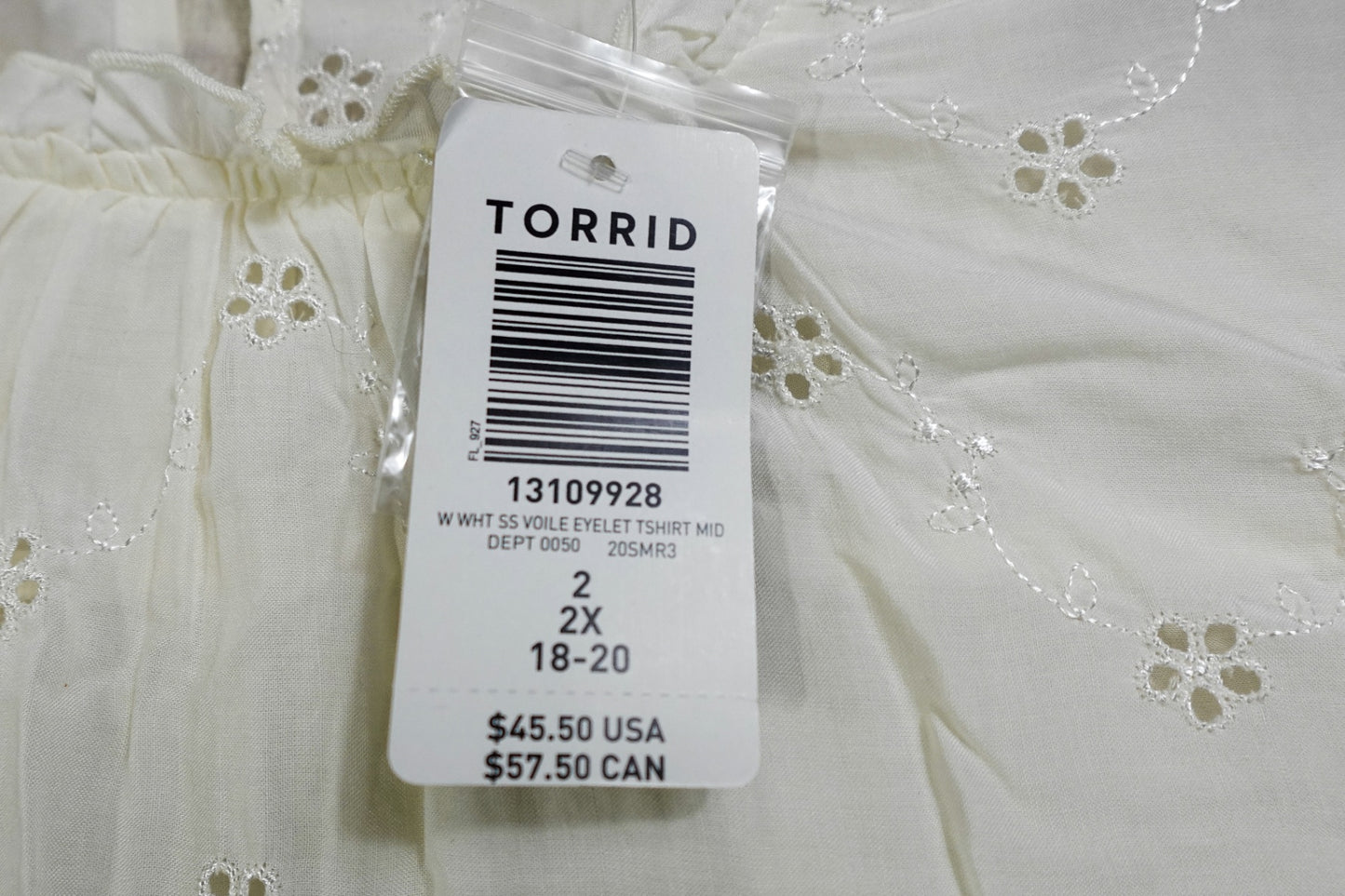 Torrid, New Short Sleeved Top, 18/20
