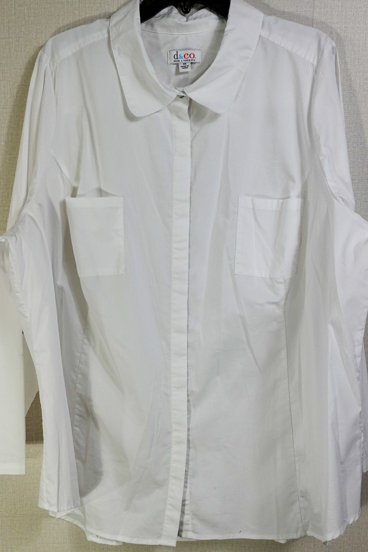 D&CO, Long Sleeves Top- Button Down, 3X