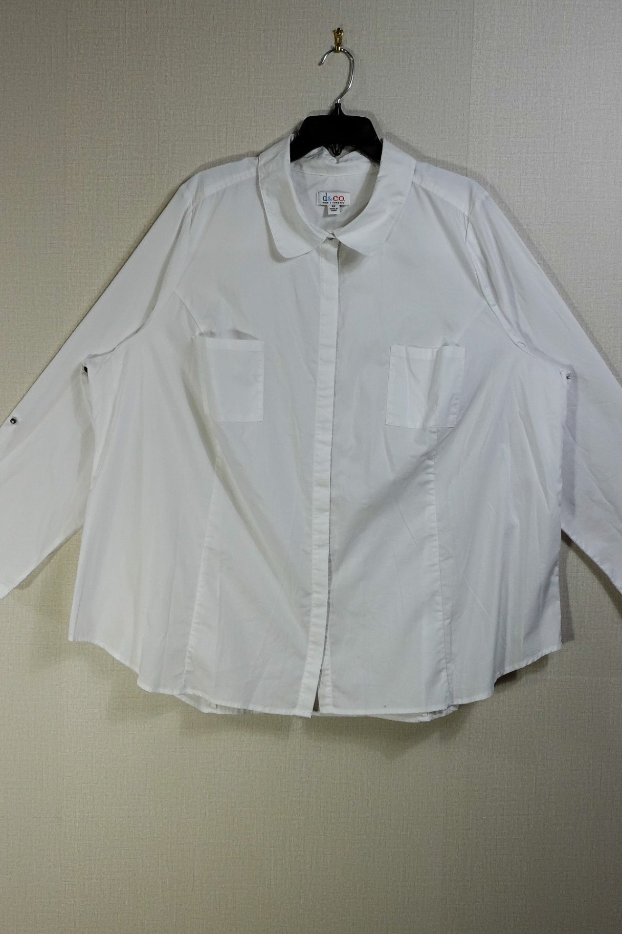 D&CO, Long Sleeves Top- Button Down, 3X