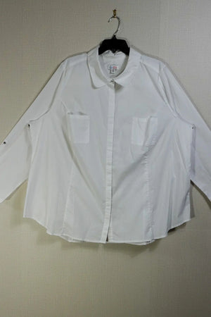 D&CO, Long Sleeves Top- Button Down, 3X