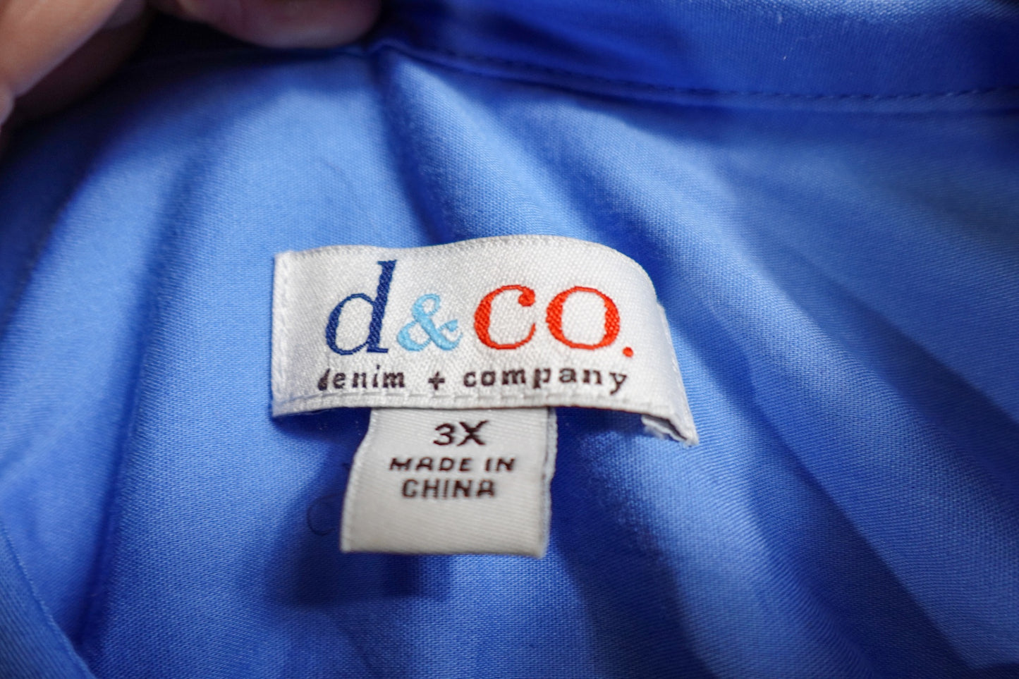 D&CO, Long Sleeves Top- Button Down, 3X
